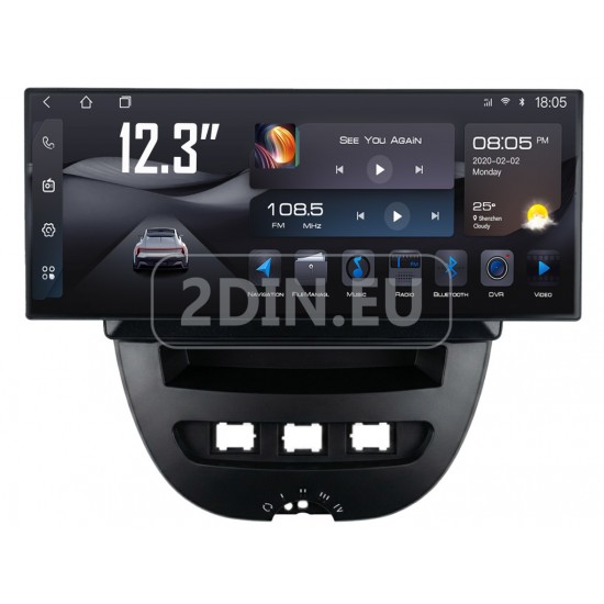 TOYOTA AYGO- 12.3" МУЛТИМЕДИЯ / Навигация android 16